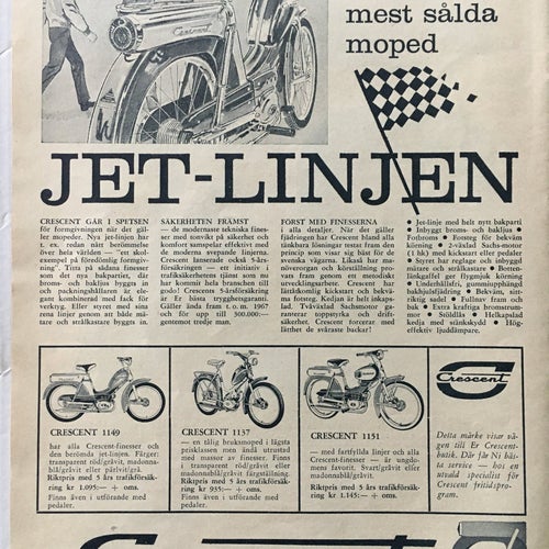 Crescent 1149 1151 1137 Annons 1962