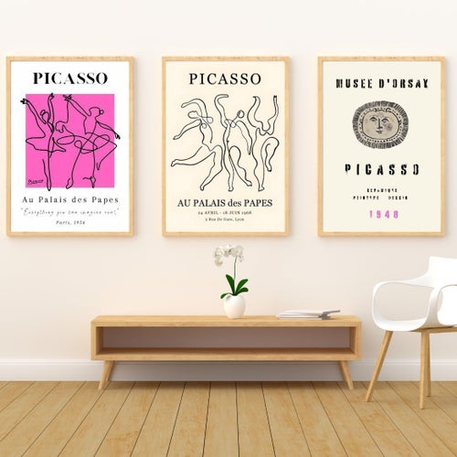 3-pack posters inspirerade av Picasso
