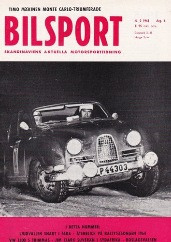 Bilsport 1965-2 Rally Monte Carlo Rallyt..1964 Rally Säsong
