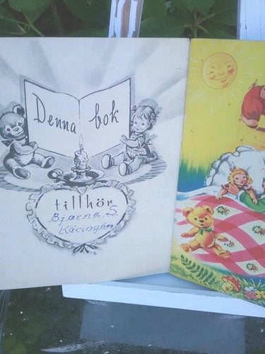 John Blund berättar Piggelinböckerna vintage 50-tal namnad inuti