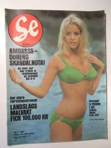 SE Nr. 3 1969 Sidney Rome USA, Ronnie Hellström fotboll, Sophia Loren Sune Mangs