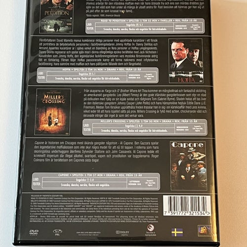 Mafia collection box (Box med fyra maffiafilmer). Beg. DVD