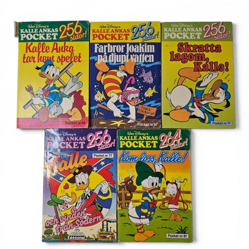Kalle Ankas Pocket - 5 st 52, 57, 71, 77, 81