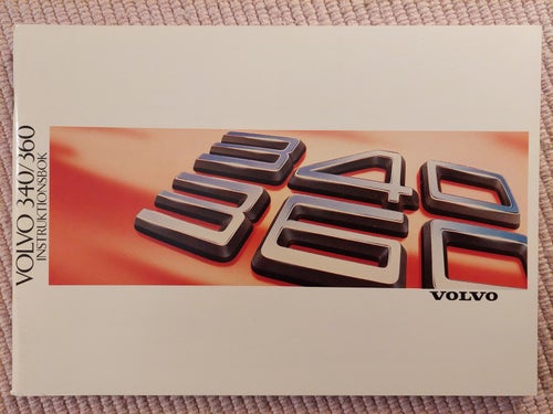 Volvo 340 360 Instruktionsbok 1988