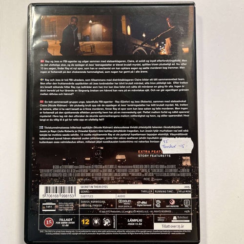 SECRET IN THEIR EYES. DVD THRILLER -15. EJIOFOR, NICOLE KIDMAN, JULIA ROBERTS