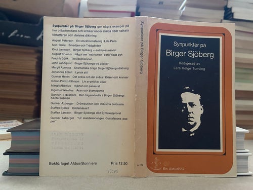 Synpunkter på Birger Sjöberg av Lars Helge Tunving, bok, Very good plus