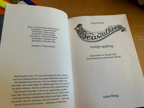 Seawalkers Del 1 av Katja Brandis, bok, SM, Very Fine plus
