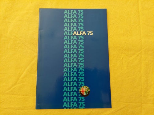 Alfa Romeo 75 1.6 1.8 2.0 2.5 2.0 turbo d in english _