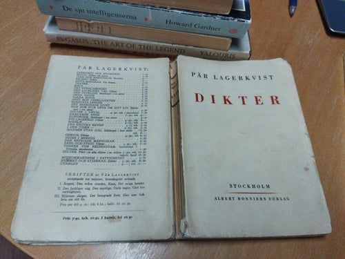 Dikter - Pär Lagerkvitz. Bok. Very Good plus
