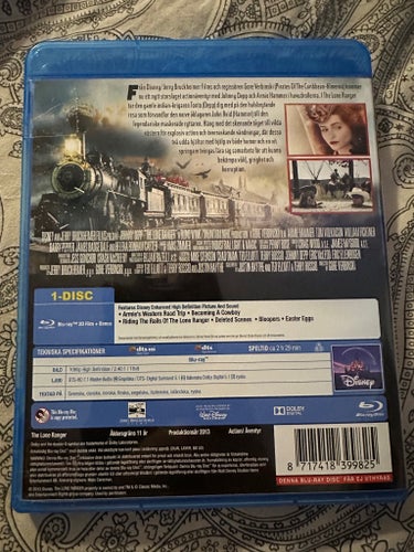 The Lone Ranger - Blu-ray - Johnny Depp - Disney - DTS HD 7.1 - som NY