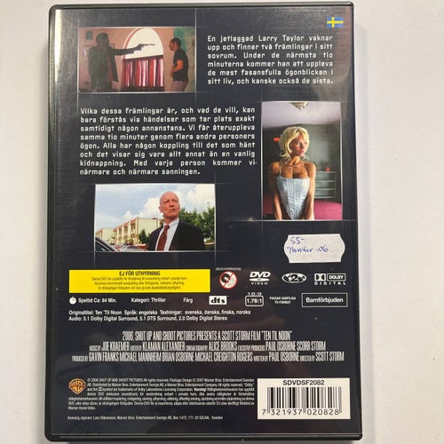 TEN TIL NOON. ALFONSO FREEMAN, JENYA LANO. DVD THRILLER -06