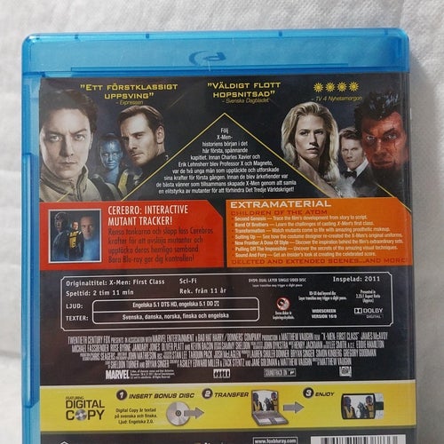 X-men First Class Blu-ray