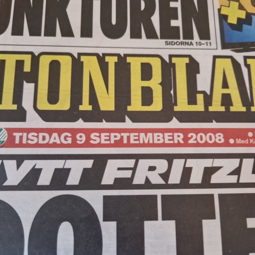 Aftonbladet Tidning 9 September 2008