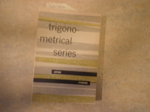 Trigonometrical Series av Antoni Zygmund Dover 1955