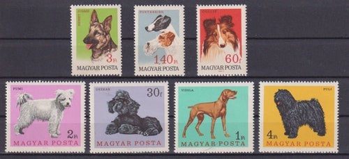 Ungern 1967 Hundar Kpl serie postfriskt **