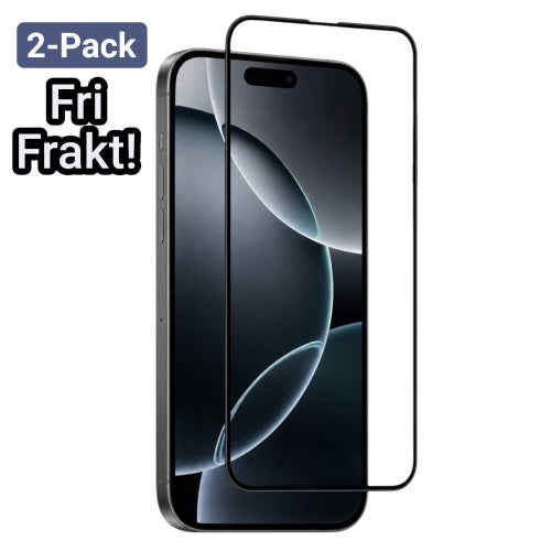 2st iPhone 17 9H Härdat Glas Skärmskydd - Heltäckande Svarta Kanter