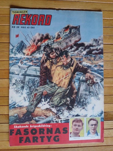 Tidningen Rekord 1958 N 29 Marint WW2 Krig Omslag Flyg Samlarbild Monarped M 578