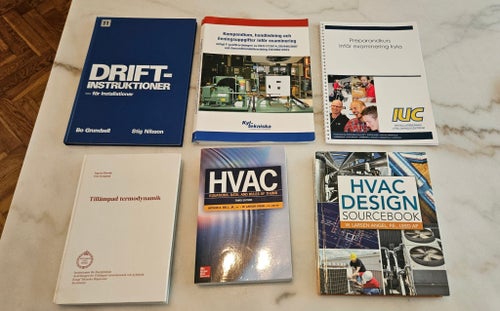 Bokpaket kylteknik/drift/utbildning/termodynamik etc