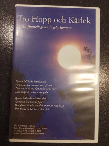 Tro Hopp och Kärlek - En filmtrilogi av Ingela Romare BIG BOX VHS