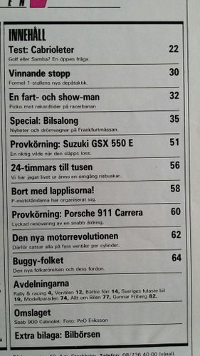 Teknikens Värld nr 21 1983: Suzuki GSX 550 E, Porsche 911 Carrera, VW Golf Cab