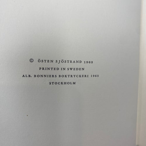 Östen Sjöstrand – En vinter i Norden | dikter | poesi | osprättad |1:a utgåvan