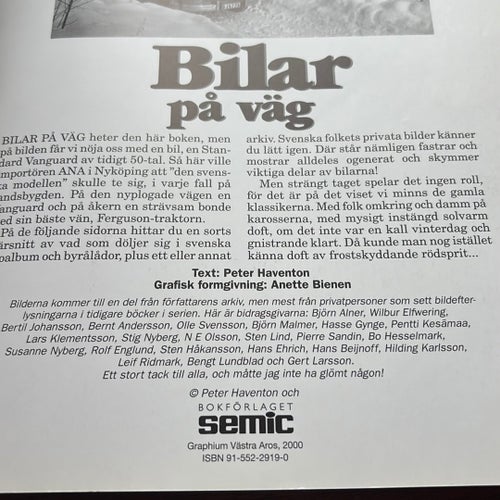 Bilar på väg av Peter Haventon