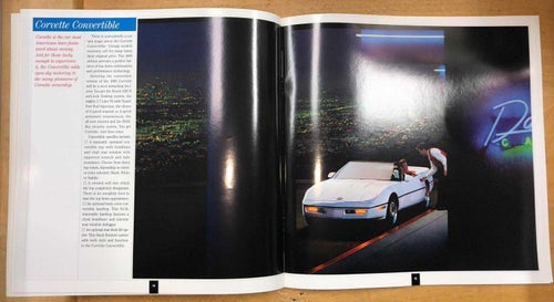 Försäljningsbroschyr 1990 Chevrolet Corvette