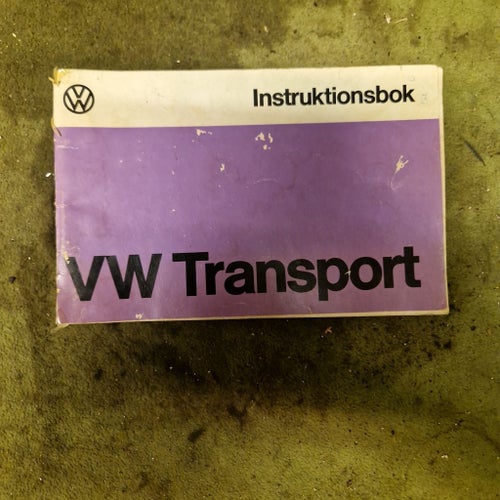 VW Transport - Instruktionsbok - Augusti 1974