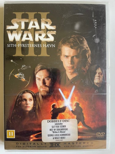Star Wars III: Sith-fyrsternes hævn (DVD). Fabriksforseglet