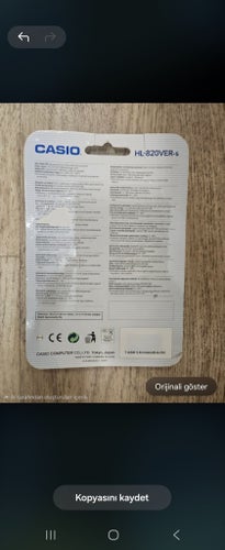 Casio HL-820VER-S Elektronisk Miniräknare med Eurokonvertering