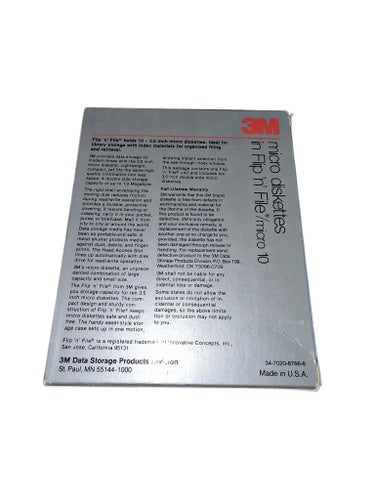 3M 3.5 DS Micro Diskettes med Flip 'n' File/Micro 10 / Amiga