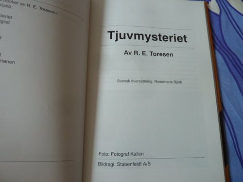 TJUVMYSTERIET, R. E. TORESEN,1998,   BÖCKER