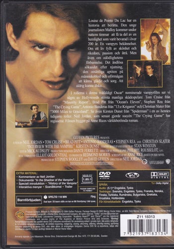 DVD / En Vampyrs Bekännelse / Tom Cruise, Brad Pitt, Antonio Banderas