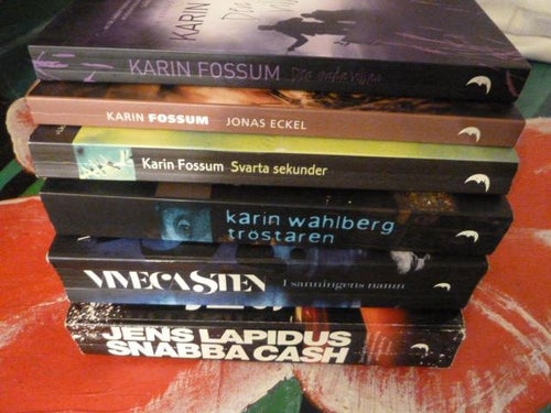 BOK, 6 STYCKEN POCKET BÖCKER, LAPIDUS, STEN, FOSSUM, WAHLBERG