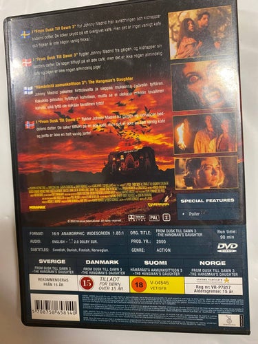 DVD From Dusk Till Dawn 3 The Hangmans Daughter TOPPSKICK