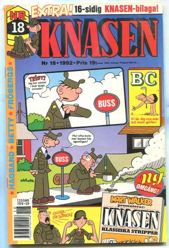 Knasen 1992 nr 18 Hagbard, Betty, Fröbergs, Rödöga, Arken