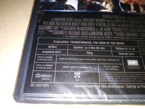 Transformers 3 - Dark of the moon av Michael Bay, Shia LaBeouf, Hugo Weavin. DVD
