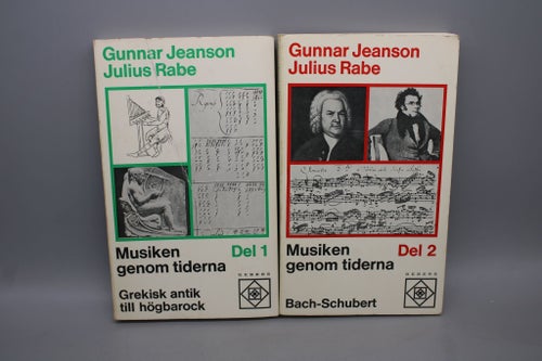 Musiken genom tiderna del 1 och 2 av Julius Rabe