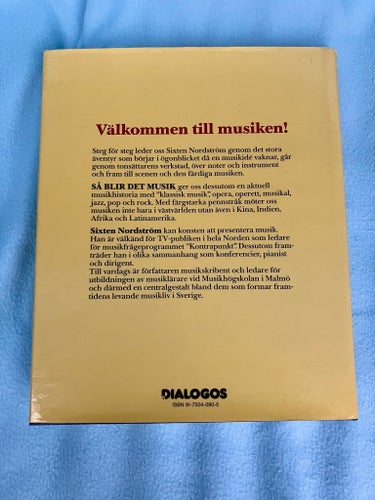 Så blir det musik av Sixten Nordström, publiceringsår 1989 - Presenttips!