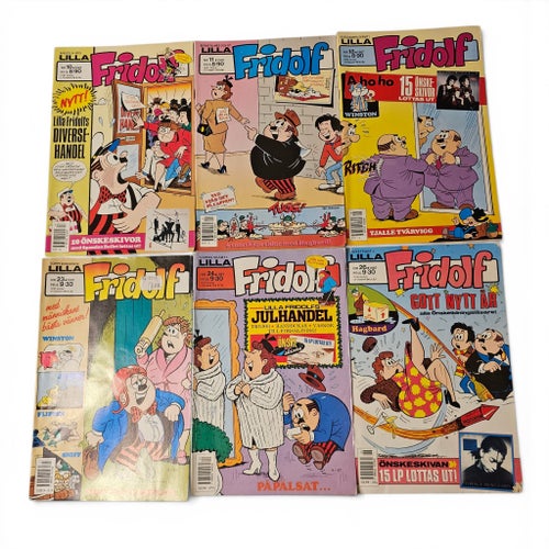 Lilla Fridolf Serietidningar - 12 st 1987-1990
