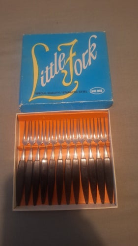 Little Fork efterrättsgafflar i rostfritt stål