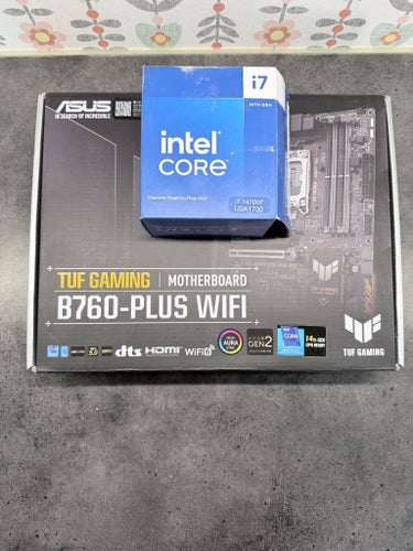 Intel Core i7-14700F & ASUS TUF Gaming B760-PLUS WiFi (Moderkort & CPU)
