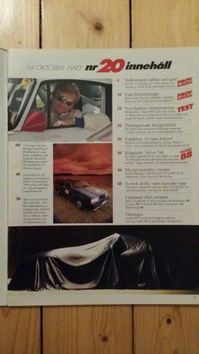 Teknikens Värld nr 20 1993: VW Golf Cab, Saab 900 S 2,0, Fiat Punto, Volvo 740
