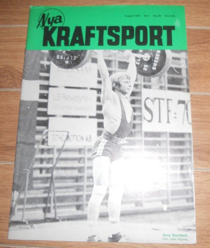 Kraftsport tyngdlyftning weightlifting tidning aug 1979 Arne Norrback omslaget