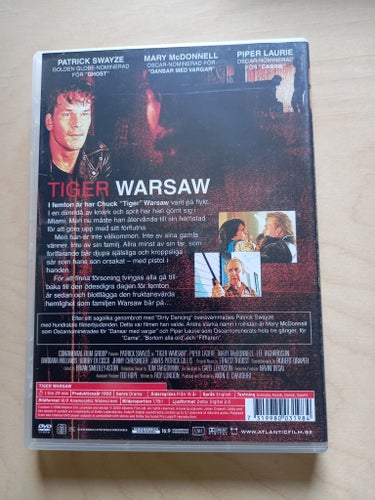 DVD-FILM "TIGER WARSAW" MED PATRICK SWAYZE FRÅN 1988