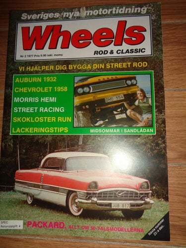 Wheels nr2 1977 Packard, Chevrolet Impala 58, Plymouth, Auburn