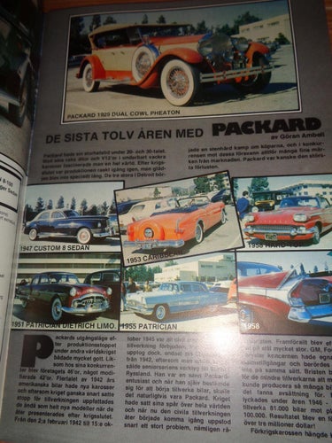 Wheels nr2 1977 Packard, Chevrolet Impala 58, Plymouth, Auburn