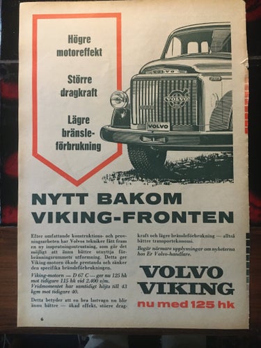 Volvo Viking lastbil Annons 50-tal
