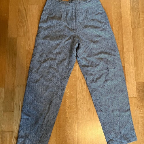 Vintage svartvita ullbyxor i ullblandning ull wool retro