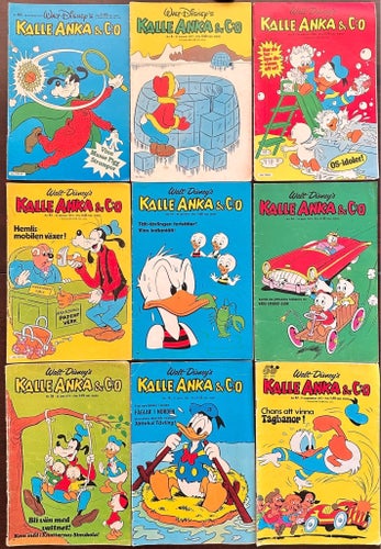 Kalle Anka & C:o, 1969-79, 9 st.